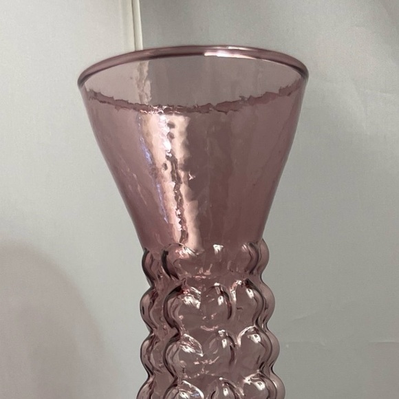 Vintage Empoli Italy Barnacle Amethyst Glass Vase‎ 11" Tall MCM - Picture 3 of 8